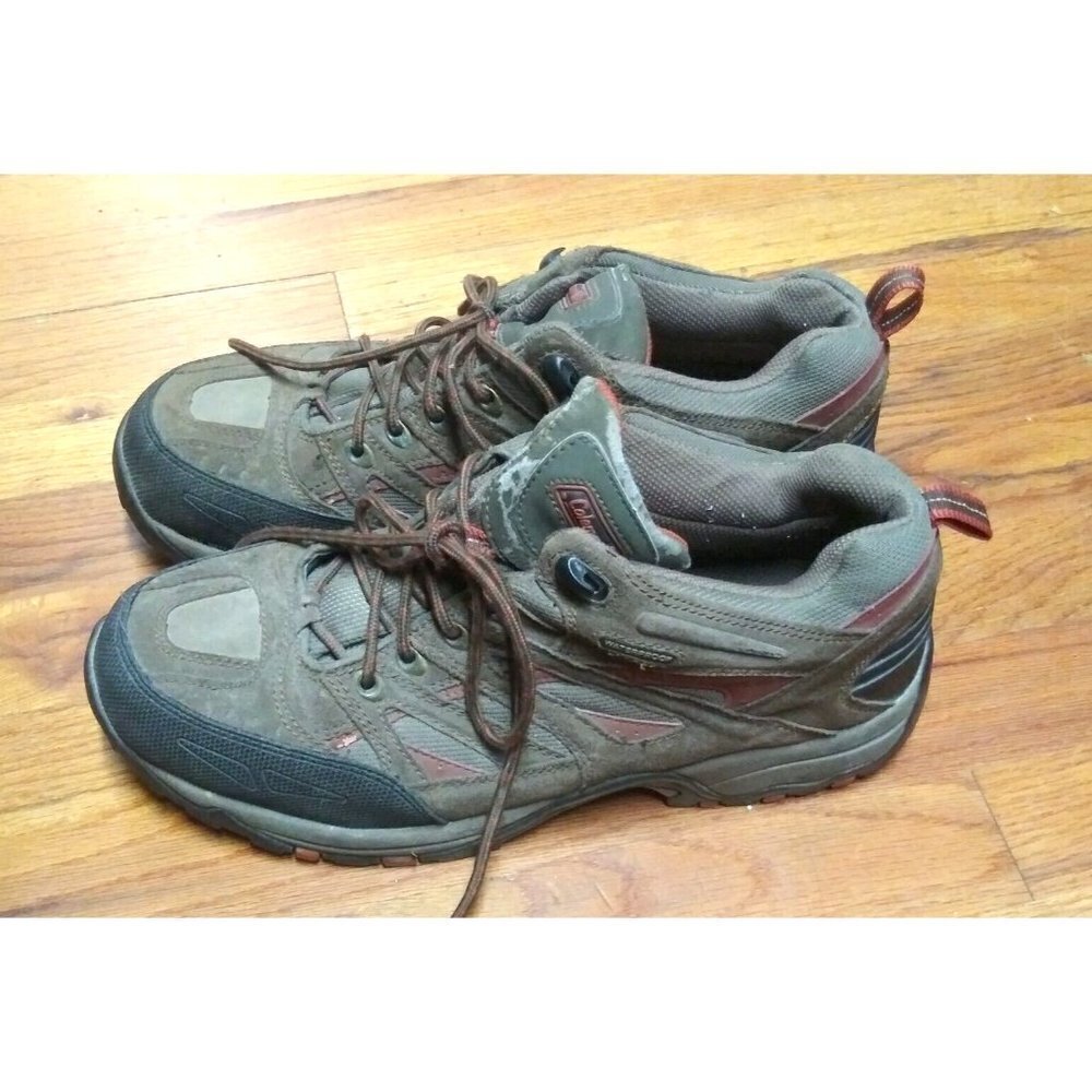 Coleman Men’s Lace Up Leather Hiking Shoes Fillmore K Taupe Sz 13M low top GUC